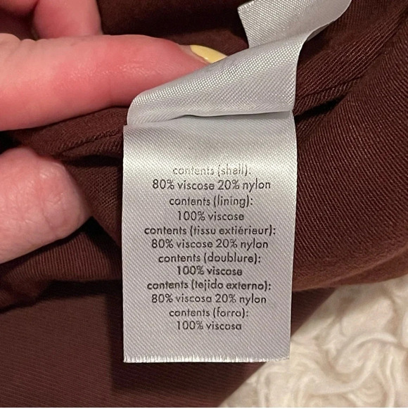 WeWoreWhat DANIELLE BERNSTEIN RELAXED BLAZER 1 button BROWN viscose blend SZ S - Picture 7 of 10